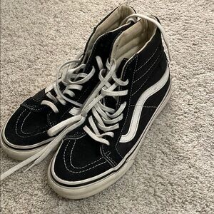 Vans Black and White Sk8-Hi Sneakers